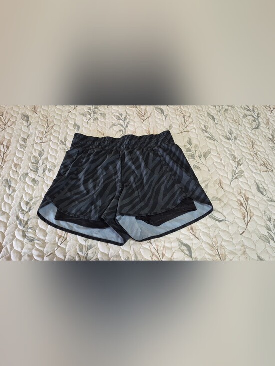 Avia Pants - Avia Black Zebra-Print Athletic Shorts